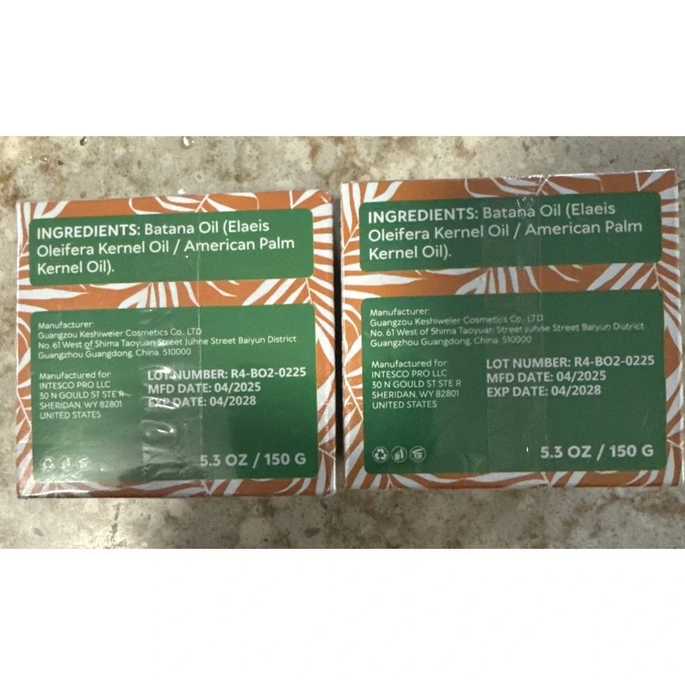 100% Raw & Organic Dr Sebi‎ Batana Oil - Cold-Pressed & Pure 2 Pack